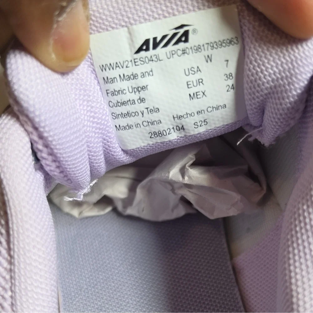 Avia Purple/Pink/Gray Solid Low Top Lace Up Women's Athletic Sneakers Logo - Picture 5 of 6